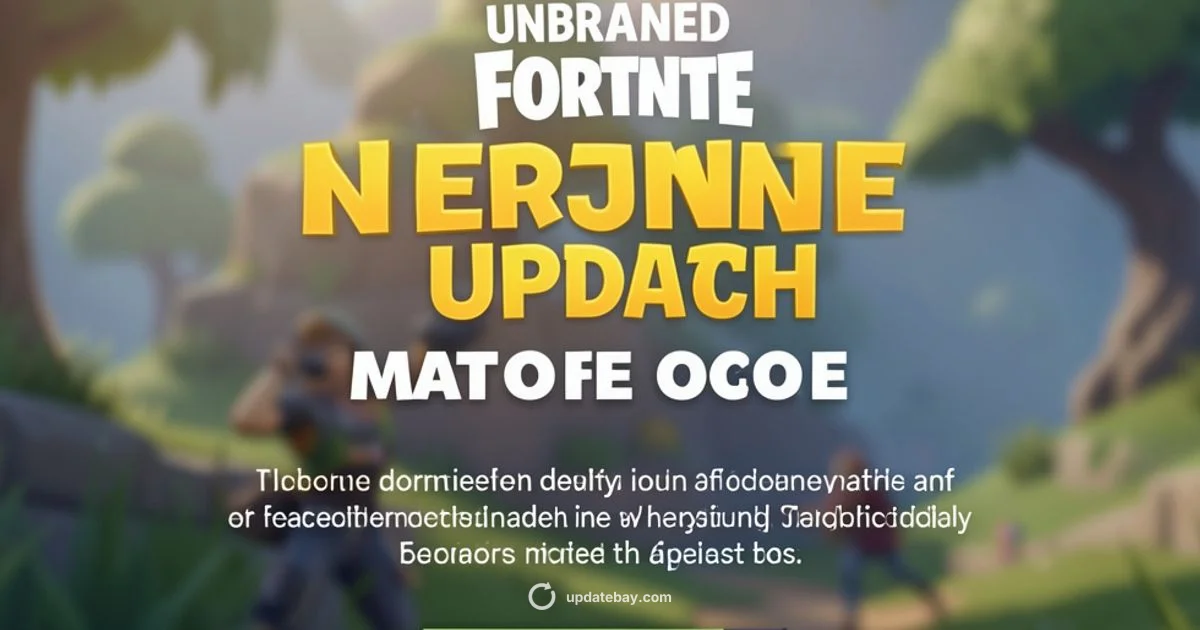 Fortnite Update Tempo - Update Bay