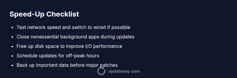 Tailwind infographic checklist for speeding up software updates