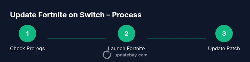 Process flow for updating Fortnite on Switch