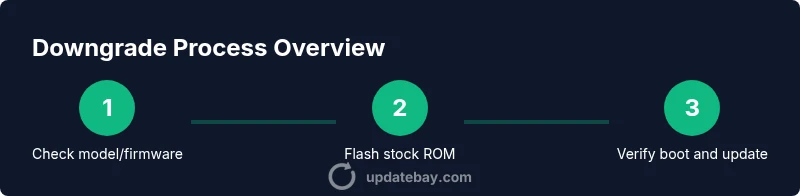 Process diagram for downgrading an Android OS