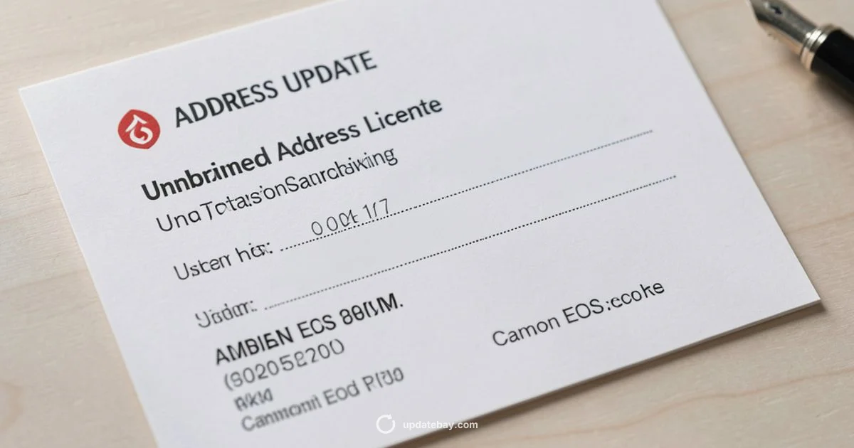 Address Change Address Change - Update Bay