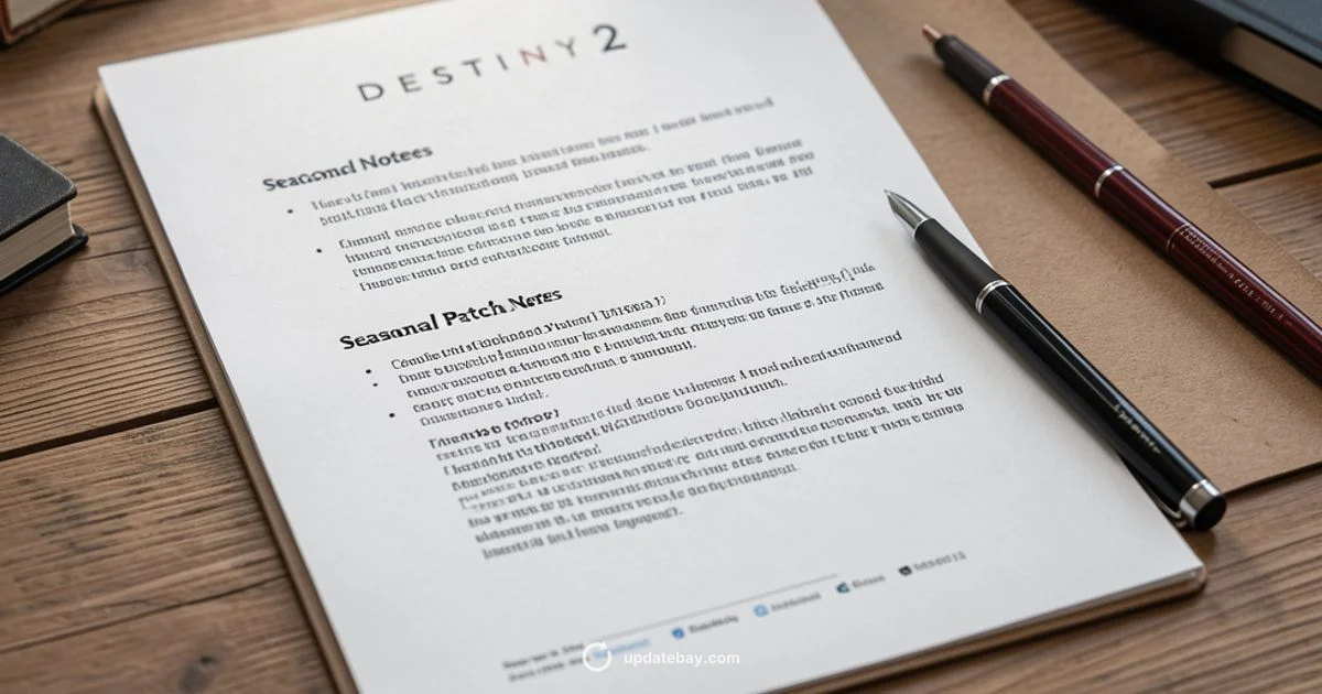Destiny 2 Updates 2026 - Update Bay