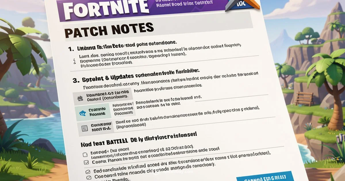Fortnite Patch Overview - Update Bay