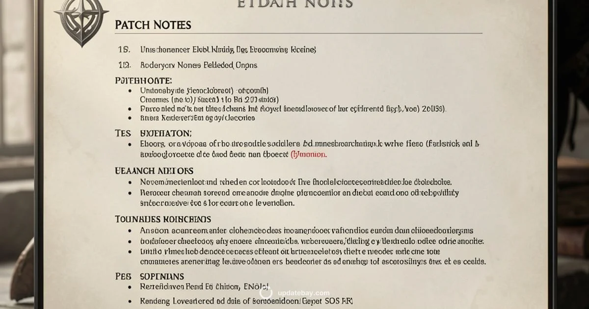 Patch Notes - Update Bay