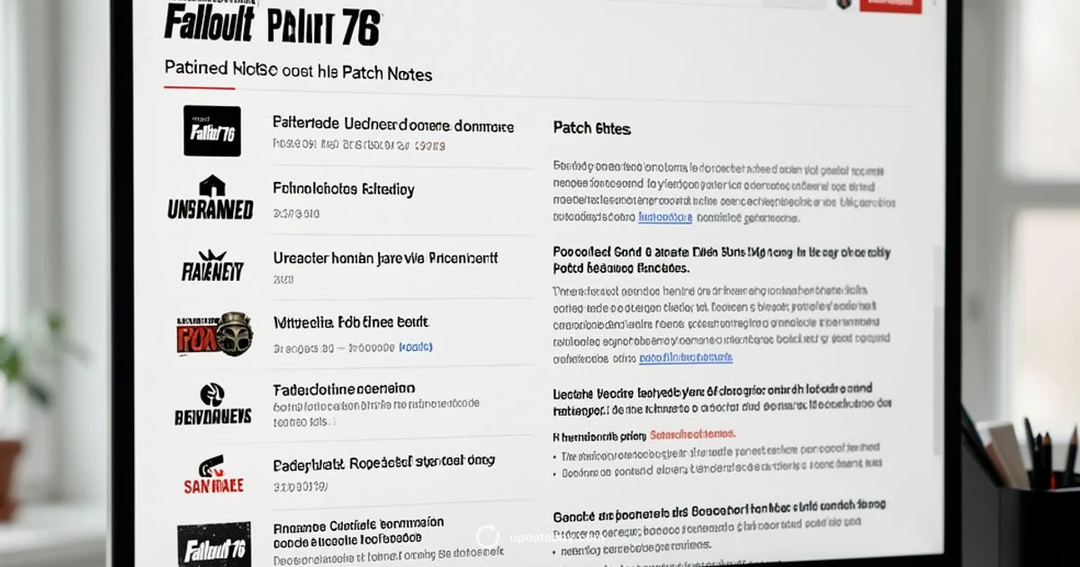 Patch Notes Snapshot - Update Bay