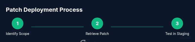 infographic showing a three-step patch deployment process